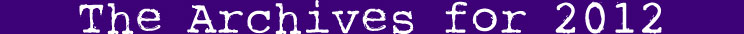The Archives for 2012